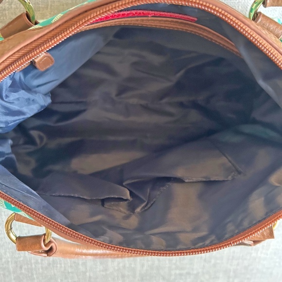 NEW Tommy Hilfiger Satchel purse, teal top handle handbag - Picture 9 of 11